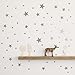 Mozamy Creative Star Wall Decals (189 Count) Silver Star Nursery Removable Peel and Stick Wall Decals, Vintage Silver