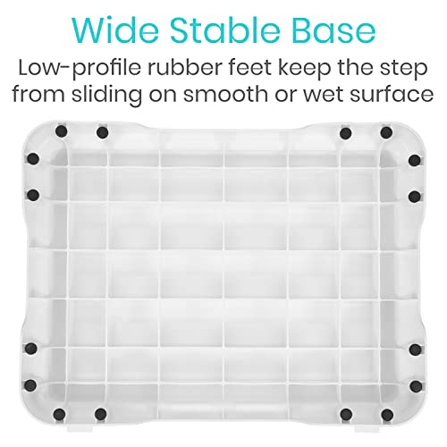 Vive Bath Shower Step Stool (4.5") Slip Resistant, Stackable, Indoor