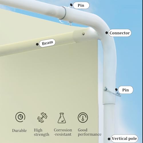 Dexinhdh 8.2x8.2 ft Retractable Canopy Pergola Review: Aluminum Frame with V-Shaped Drainage image 10