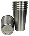 Stainless Steel Pint Cups Set of 6 - 16oz (473 ml) BPA Free and Eco Friendly Made from 18/8 304 Food Grade Stainless Steel