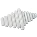 Plain Magnetic Stir Bar White Color 5X15mm PTFE Cover Stirring Rod Pack of 10