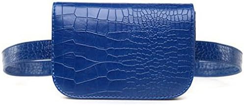 XUEERBAO Vintage PU Leather Waist Bag Women Waist Pack Travel Belt Wallets Blue