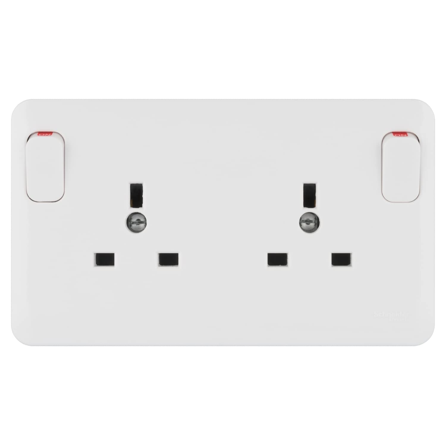 Schneider Electric Lisse 13A 1-2 Gang Converter with Outboard Rockers, 2 Gangs