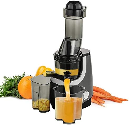 AUMATE Cold Press Slow Masticating Juicer – 3 Inch Wide Chute, 200W Quiet Motor, Juice Recipes
