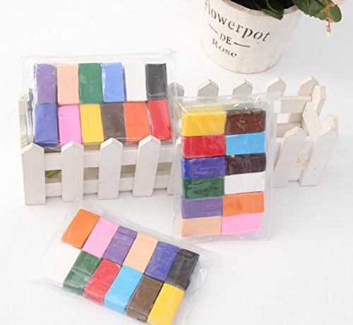 12 Colors Colored Clay DIY Nontoxic Malleable Fimo Polymer Clay Liyuan Playdough Soft Power Play Dough Plasticine Gifts for Kids