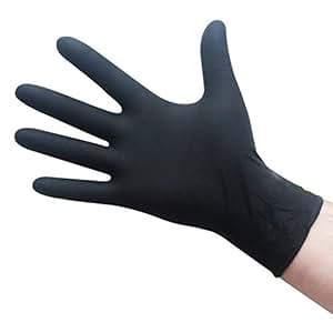 Amazon.com: Black Nitrile Gloves - Medium - Industrial