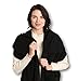 Pembrook Fleece Shawl Wrap – Black – Polar Fleece Pashmina Scarf poncho