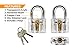 Locksmith Trainer - 3 Pack Practice Padlock - Includes Metal Heavy Duty Cutaway, Transparent Clear Acrylic 7 Spring and Disc Detainer Lock with Keys - Beginner to Professional Picking