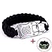 24kmagic Outdoor Camping Survival Bracelets Outdoor Hiking Travelling Hunting Gear Emergency Tactical Parachute Rope Bracelet with Packet Knife (Sliver)
