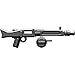 BrickArms 2.5 Scale LOOSE Weapon MG42 with Ammo Drum Black