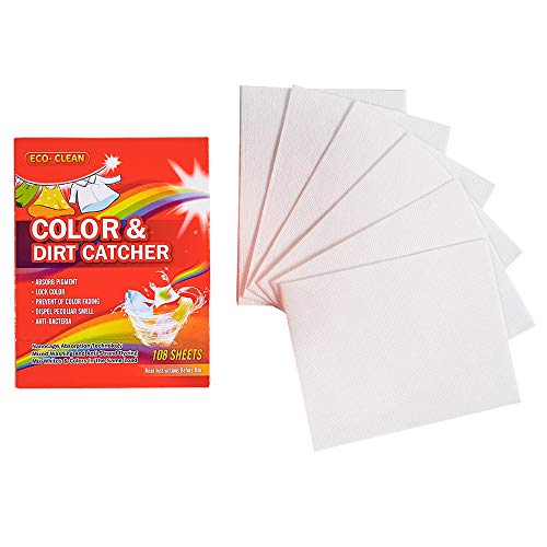 Dye Trapping Sheets, 108 Count Color Keeper Sheets for Laundry, Prevent