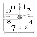 chinatera Modern Mute DIY Large Wall Clock 3D Sticker Home Office Decor Black Gift