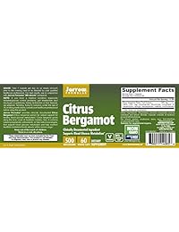 Fórmulas Citrus bergamota, Jarrow, 0,018 oz, 60 cápsulas, BERG, 60, 1, 1