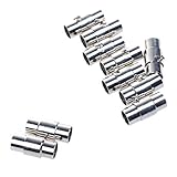 BCP 10sets Leather Cord End Cap/ Magnetic Clasp with Locking Mechanism (Fit 6mm Cord)