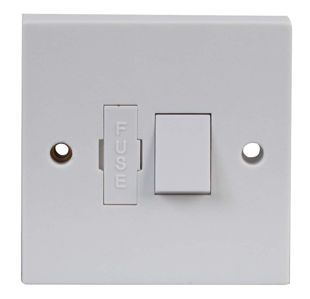Pro Elec 9218 Fused Connection Unit, White, Switched
