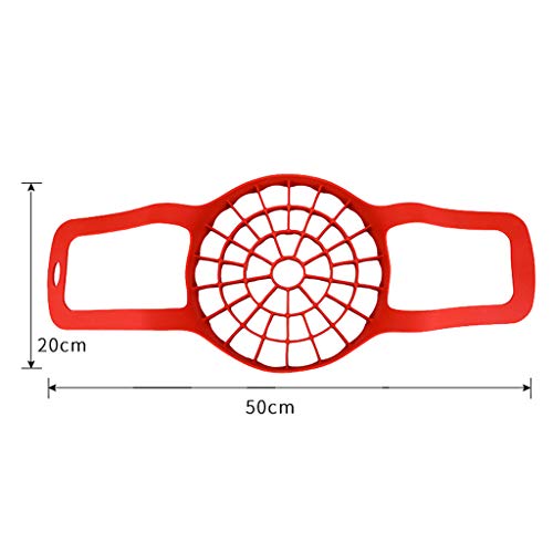 TADAMI Cooling Rack Baking, Silicone Roasting Rack Bakeware Sling Trivet Oven Baking Rack for Cooking Steam (red) - Thumbnail 5