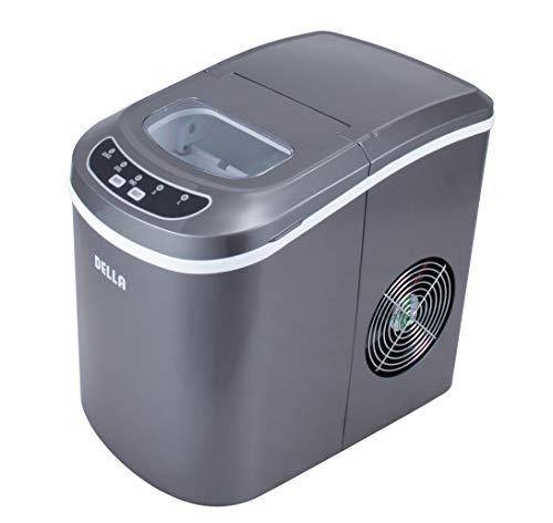 Della Portable Electric Ice Maker Machine Yield Up To 26 Pounds of Ice Daily - Silver