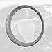 BDK SW-899-MG Genuine Leather Car Steering Wheel Cover 14.5-15 inch Medium/Gray, Easy Installation