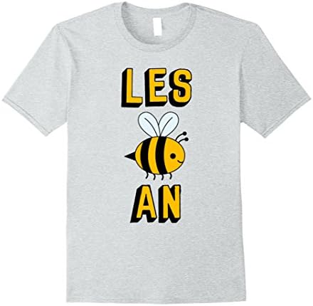 Mens Lesbian T Shirt - Lesbian Bee - Les Bee An 2XL Heather Grey