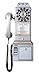 Crosley CR56-BC 1950's Payphone with Push Button Technology, Brushed Chrome
