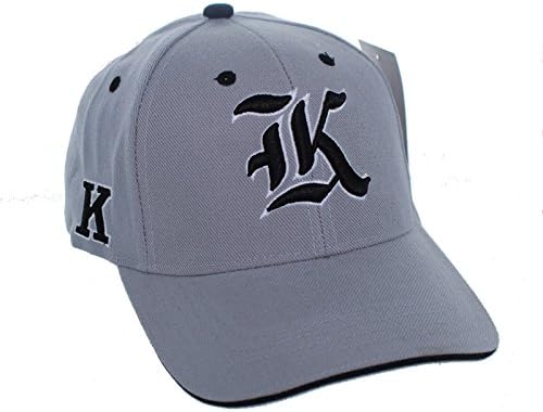 Sidewalk Headwear New! Old English Letter Hat K Adjustable Back 3D Embroidered Cap - Ash Gray