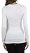 ToBeInStyle Women's Long Sleeve V-Neck T-Shirt - Medium - White