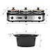 Elite Platinum EWMST-612 Triple Slow Cooker Buffet Server, Adjustable Temp,Dishwasher-Safe Oval Ceramic Pots, Lid Rests, 3 x 2.5Qt Capacity,Stainless Steel