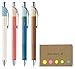 Pentel EnerGel Clena Retractable Liquid Gel Pen, Micro Fine Point 0.5mm Needle Tip, 4 Colors Ink, 5-pack, Sticky Notes Value Set
