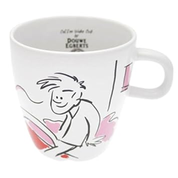 Douwe Egberts Kaffeebecher Kaffee Becher Kaffeetasse Tee Tasse Rosa-Rot 260 ml