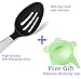 Bizanzzio Stainless Steel & Silicone Slotted Spoon in Black Cooking Spoon