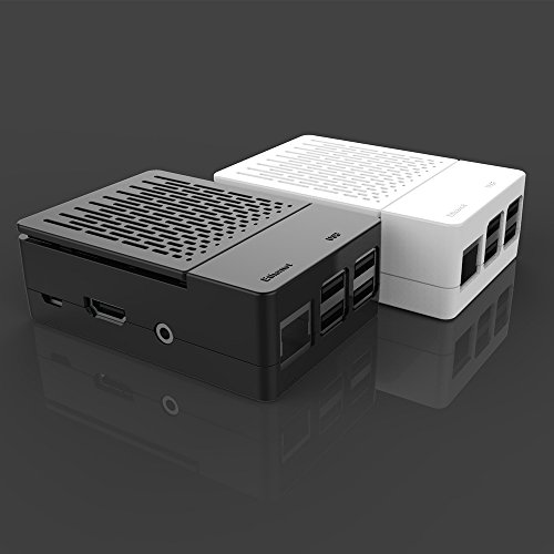 iUniker Raspberry Pi 3 Case, Raspberry Pi Fan ABS Case With Cooling Fan, Raspberry Pi Heatsink, Simple Removable Top Cover for Pi 3 Model B, Pi 2 Model B, Pi Model B+ (Black)