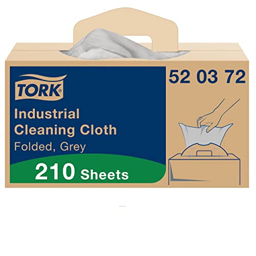Tork Industrial Cleaning Cloth Grey W7, One-at-a-Time Dispensing, 1 x 210 Cloths, 520372