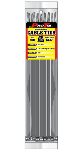Pro tie gy14sd100 14.6-inch gray standard duty color ca…