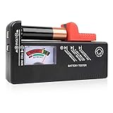 Battery Tester Checker - Battery Tester Monitor for AAA, AA, C, D, 9V and Small Batteries, Battery Life Level Testers w/Voltage Power Meter