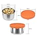 X-Chef Salad Dressing Containers Set, 3X3.4oz, Small Condiment Containers with Silicone Lids, Leakproof & Reusable for Condiments, Snacks, Dipping Sauce, Stainless Steel