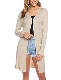 iClosam Women's Long Sleeve Open Front Cardigan Casual Knit Sweater