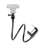 25 inch Flexible Jaw Long Arm Swivel Clamp Clip Mount Holder Stand for Logitech Webcam C925e C922x C922 C930e C930 C920 C615