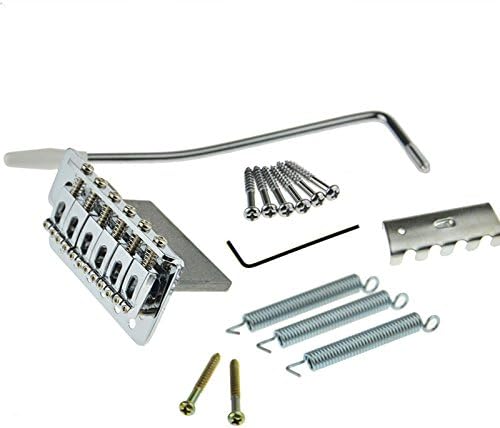 6 Strings Guitar Bridge Single Tremolo Bar for Strat Replacement , Chrome