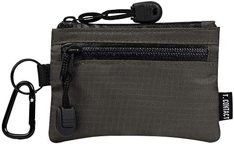 定期入れ 小銭入れ コインケース メンズ 防水 財布 カラビナ付き キーリング付き