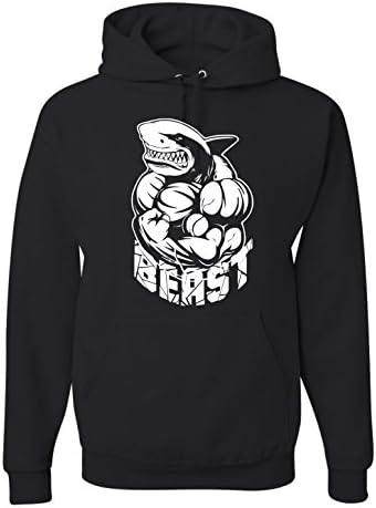 Gym Motivation Beast Shark Unisex Hoodie (S)