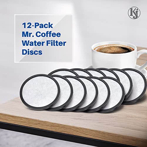 K&J Mr. Coffee Charcoal Water Filter Discs Replacement 12Pack Fits