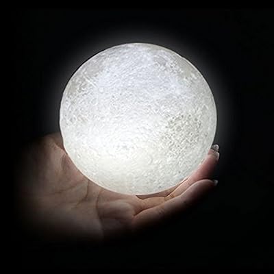 Aibecy 10cm 3 9 Inch Moon Lamp Usb Rechargeable Led 3d Printed Pla Night Light Home Decorative Lights Touch Control Brightness Stepless Dimmable Warm Yellow Cool White Buy Online At Best Price