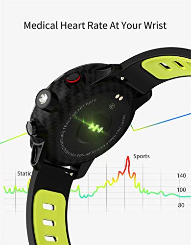 Binmer (TM) LED Touchscreen Waterproof Pedometer Sleep Monitor IP68 Heart Rate Band Wristband Bracelet Wrist Smart Watch (Green)