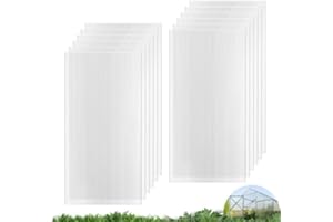 UMIG 12 PCS 4' x 2' x 0.16'' Polycarbonate Greenhouse Panels, Twin-Wall Waterproof UV Protected Corrugated Plastic Roof Panel