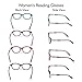 Reading Glasses Women - 4 pack Readers - Stylish, Comfortable Ladies Designer Readers, Magnification Strength + 2.00