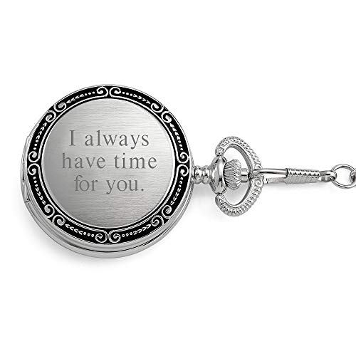 THINGS REMEMBERED Personalized Photo Skeleton Pocket Watch (Free