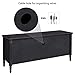 VASAGLE TV Cabinet for TVs up to 50 Inches, with 2 Open Shelves, Rustic TV Stand with Colorful Doors for Living Room, Entertainment Room, Office, Solid Wood Legs, Easy to Assemble, Brown ULTS05GL