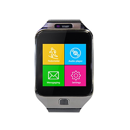 Crony Sw29 1.54inch Touch Screen Bluetooth 4.0 Smart Watch with Fm Radio for Android (Grey)