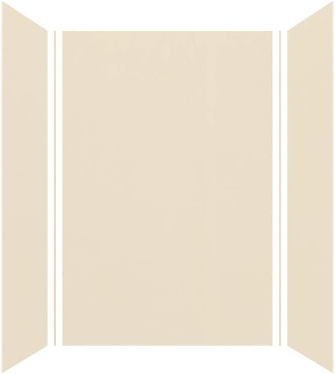 Transolid EWK483672-38 Expressions 3-Panel Shower Wall Kit, 36-in L x 48-in W x 72-in H, Bisque