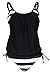EVALESS Women's Strips Sporty Double Up Tankini